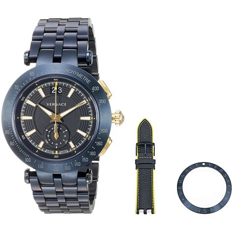 Versace VAH050016 Mens V RACE Blue Quartz Watch